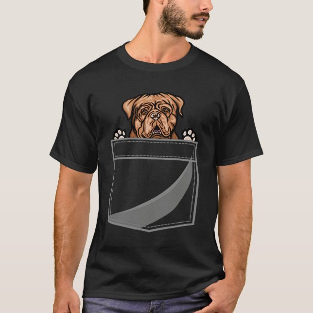 Dogue de Bordeaux In A Pocket T-Shirt (Front)