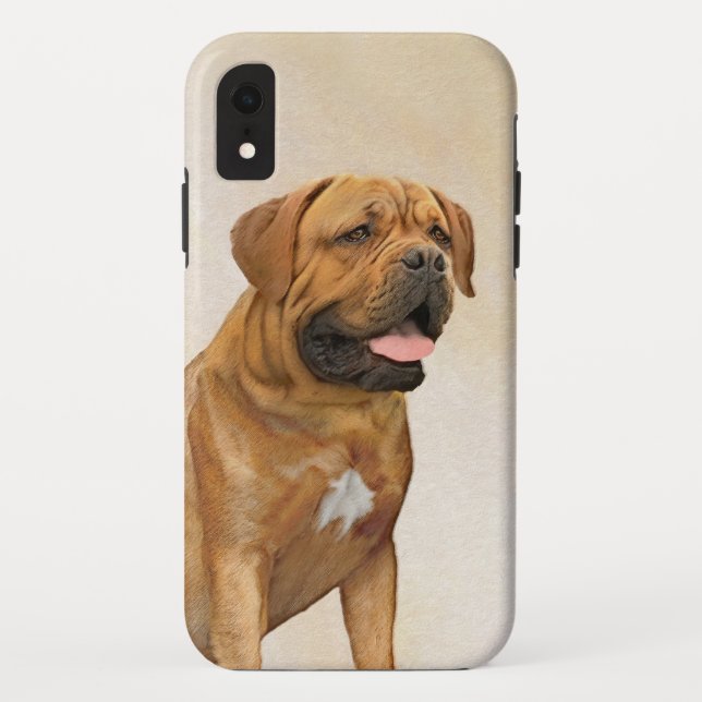 Dogue de Bordeaux Painting - Cute Original Dog Art Case-Mate iPhone Case (Back)