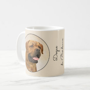 Dogue de Bordeaux Painting - Cute Original Dog Art Coffee Mug