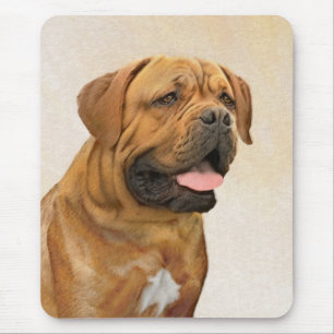 Dogue de Bordeaux Painting - Cute Original Dog Art Mouse Pad