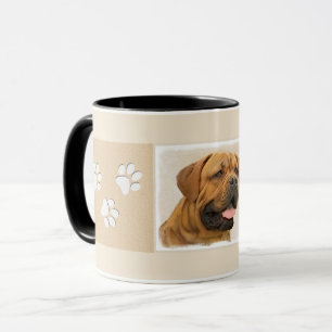Dogue de Bordeaux Painting - Cute Original Dog Art Mug