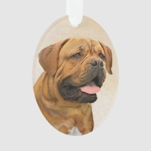 Dogue de Bordeaux Painting - Cute Original Dog Art Ornament