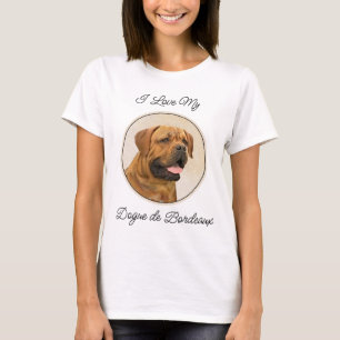 Dogue de Bordeaux Painting - Cute Original Dog Art T-Shirt