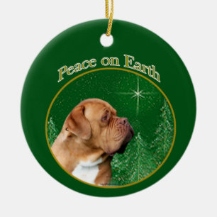 Dogue de Bordeaux Peace Ceramic Ornament