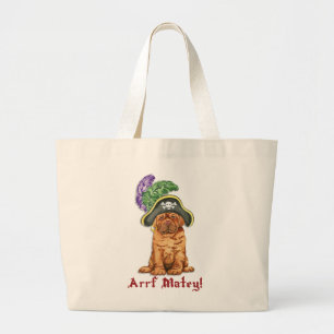 Dogue de Bordeaux Pirate Large Tote Bag