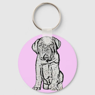 Dogue de Bordeaux puppy kechain Keychain