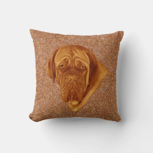 Dogue De Bordeaux Sooky Face Dog, Throw Pillow