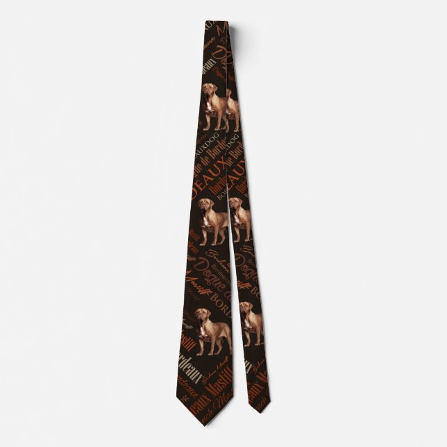 Dogue de Bordeaux Word Art Tie (Front)