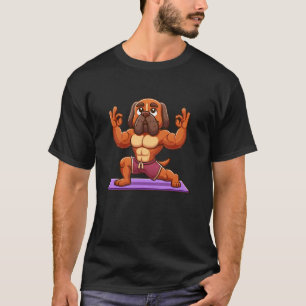 Dogue De Bordeaux Yoga Dog Funny Meditation T-Shirt