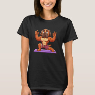 Dogue De Bordeaux Yoga Dog Funny Meditation T-Shirt