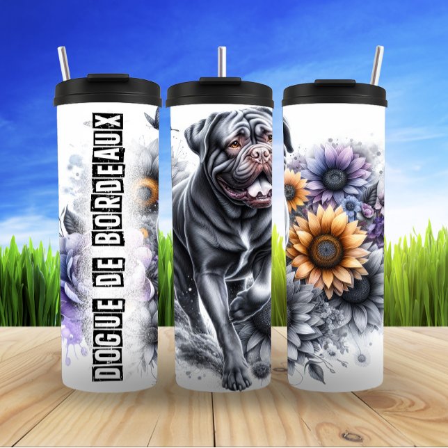 Dogue de Bordeaux's Floral Contrast Thermal Tumbler (Creator Uploaded)