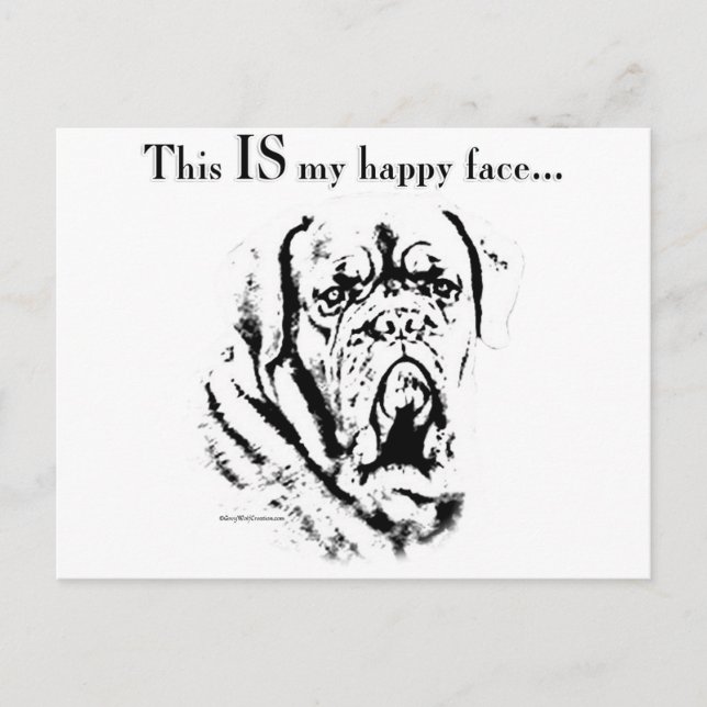 Dogue Happy Face Postcard (Front)