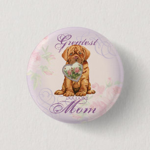 Dogue Heart Mom 1 Inch Round Button