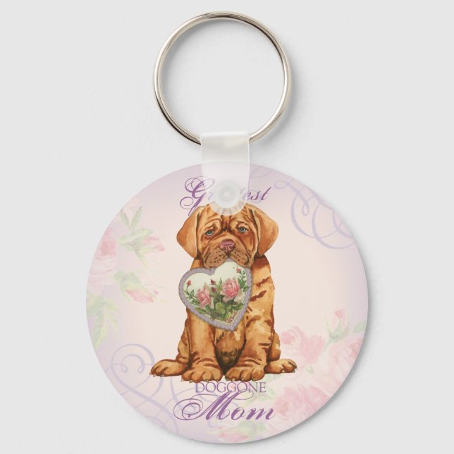 Dogue Heart Mom Keychain (Front)