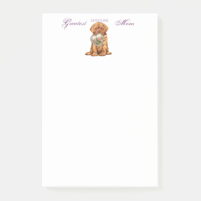 Dogue Heart Mom Post-it Notes (Front)
