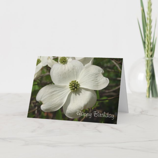 Dogwood Birthday Card (Front)