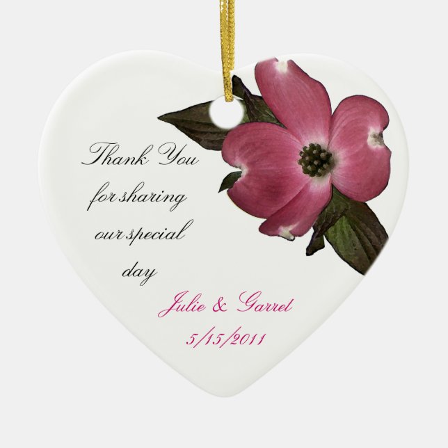Dogwood Blossom/ Favour Ceramic Ornament (Front)