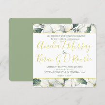 Dogwood Blossom Wedding Invitation