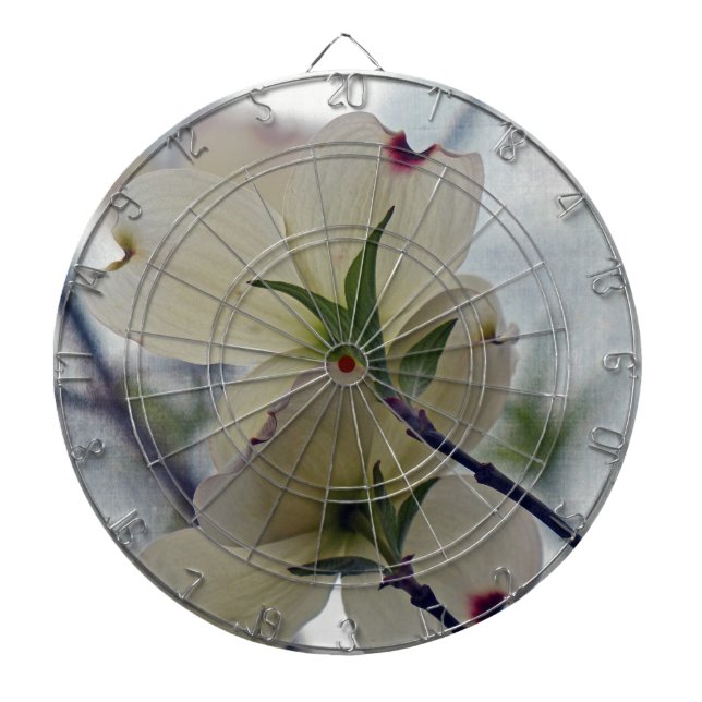 Dogwood Blossoms Dartboard (Front)