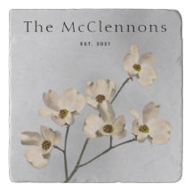 Dogwood Branch Stone Background Personalized