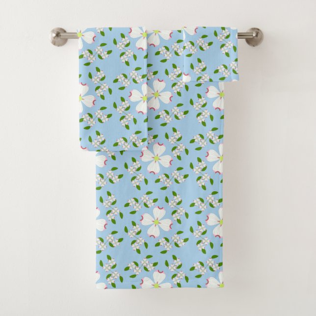 Dogwood Flower Bath Towel Set (Insitu)