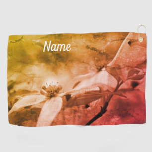 Dogwood Flower Vintage Art Personalized Golf Towel