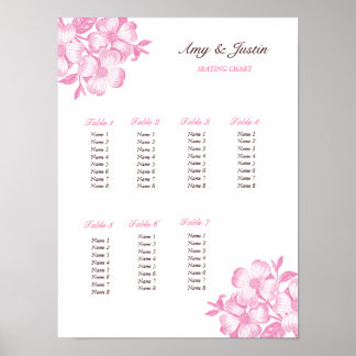 Dogwood Flower Wedding Seating Chart