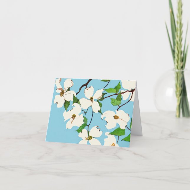 dogwood flowers note card (Front)