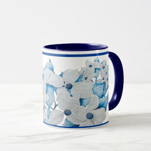 Dogwood Flowers on a Combo Mug - (2) (Front Right)
