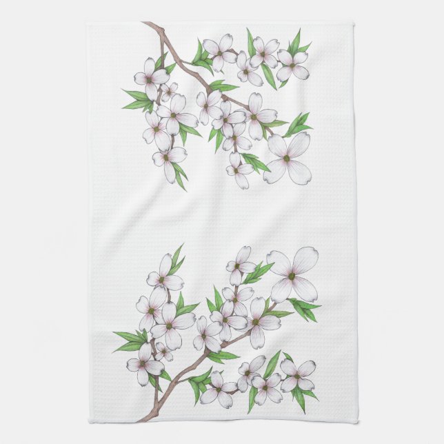 Dogwood Kitchen Towel (Vertical)