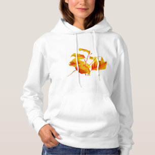 Dogwood Leaves on Women's Basic Hooded Sweatshirt