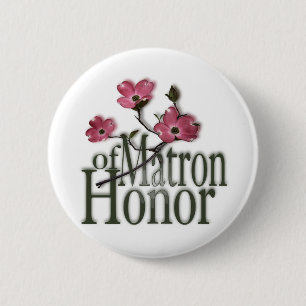 Dogwood/ Matron of Honour 2 Inch Round Button