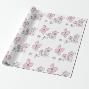 Dogwood Pattern on Wrapping Paper