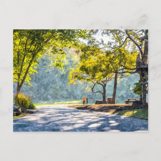 Dogwood Stroll Painterly Postcard (Front)