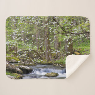 Dogwood Trees   Great Smoky Mountain, Tennessee Sherpa Blanket