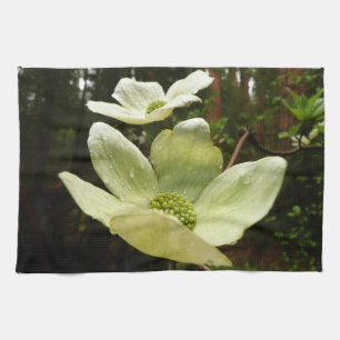 Dogwoods and Redwoods in Yosemite National Park Kitchen Towel