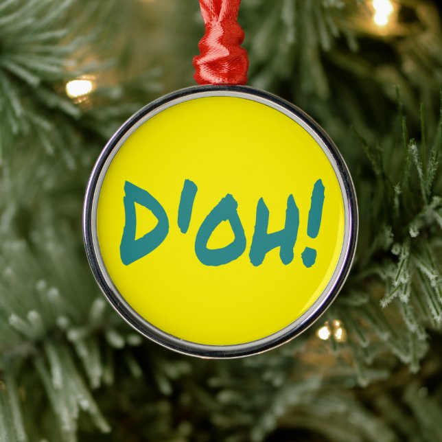 D'OH! Funny Classic 90's Metal Ornament (Tree)