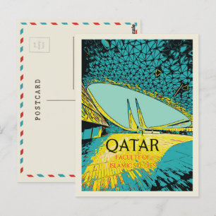 Doha Faculty of Islamic Studies illustration Qatar Postcard