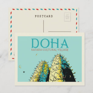 Doha Katara Cultural Village illustration Qatar Po Postcard