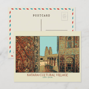 Doha Katara Cultural Village illustration Qatar Po Postcard