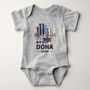 Doha Qatar Arabia Peninsula Baby Bodysuit