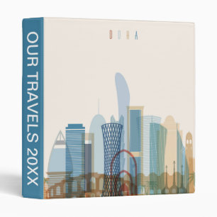 Doha, Qatar City Skyline Binder
