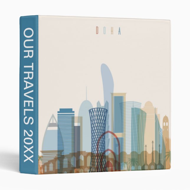 Doha, Qatar | City Skyline Binder (Front/Spine)