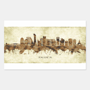 Doha Qatar Cityscape Sticker