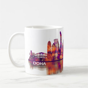 Doha Qatar Skyline Coffee Mug