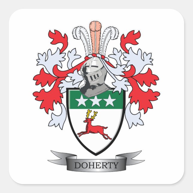 Doherty Coat of Arms Square Sticker (Front)