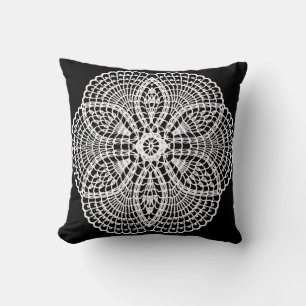 Doily Art Throw Pillow
