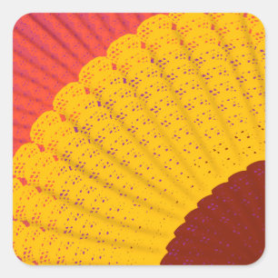 Doily, Fan Square Sticker