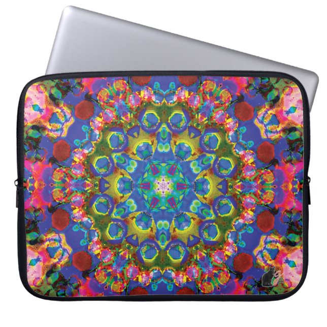 Doily Kaleidoscope Laptop Sleeve (Front)