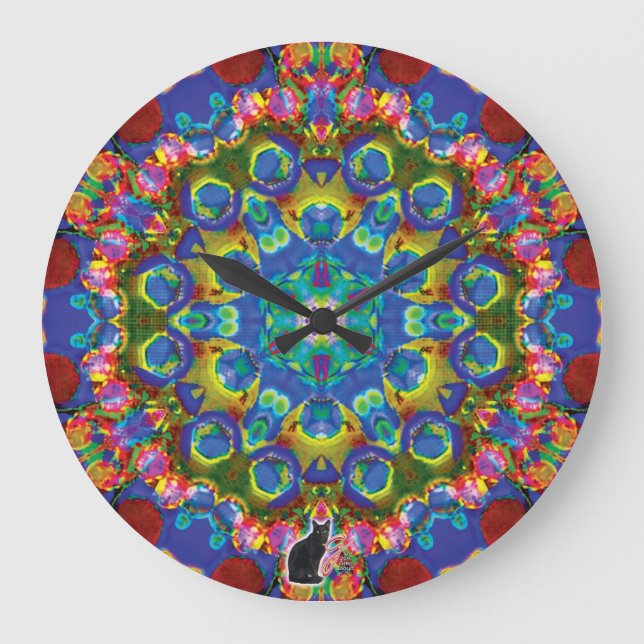 Doily Kaleidoscope Large Clock (Front)